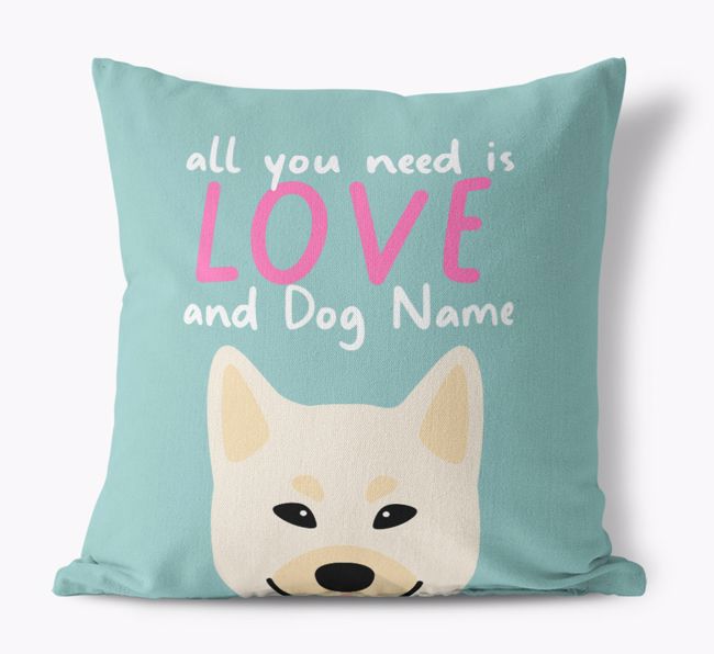 All You Need Is Love: Personalised {breedFullName} Canvas Cushion